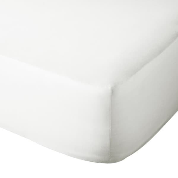 White Cotton 200tc Fitted Sheet