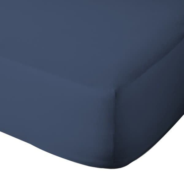 Navy Polycotton 144tc Fitted Sheet