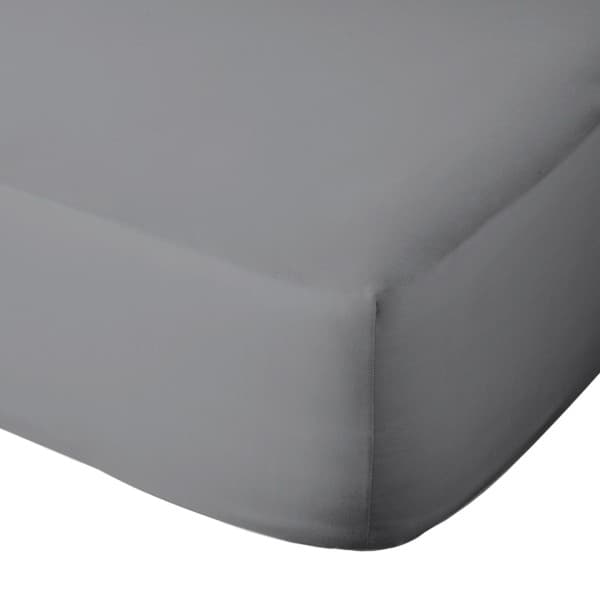 Charcoal Polycotton 144tc Fitted Sheet