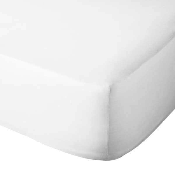 White 300tc Egyptian Cotton Fitted Sheet