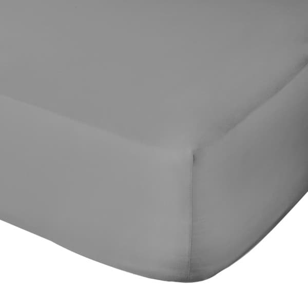 Grey 300tc Egyptian Cotton Fitted Sheet