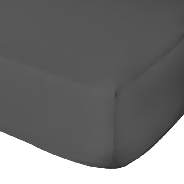 Charcoal 300tc Egyptian Cotton Fitted Sheet