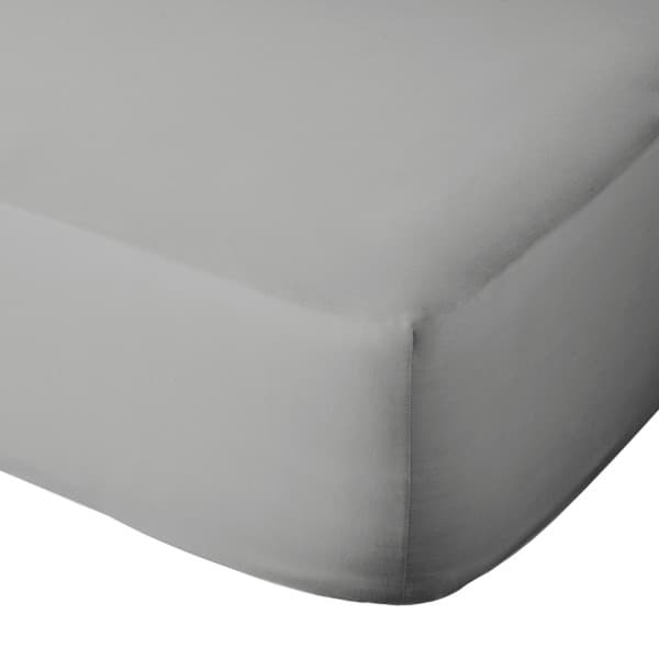 Grey Cotton 200tc Fitted Sheet