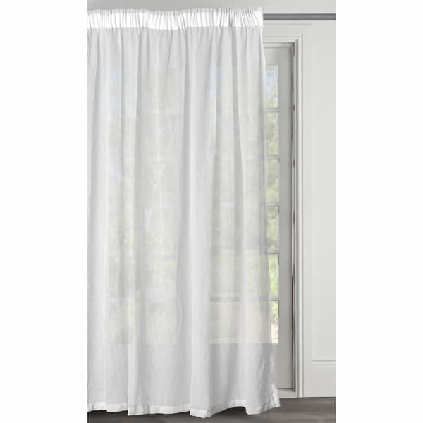 White Crushed Voile Curtain