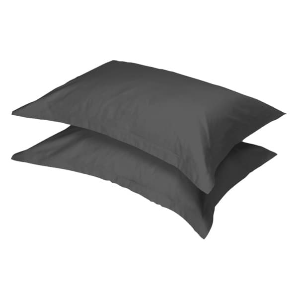 Oxford Charcoal 300tc Egyptian Cotton Pillowcase Pair