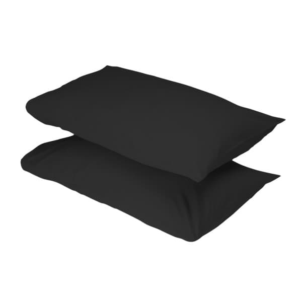 Black 300tc Egyptian Cotton Pillowcase Pair