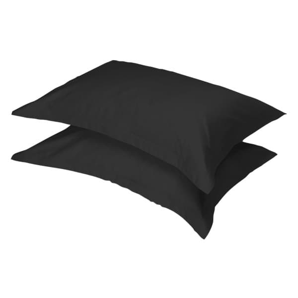 Oxford Black 300tc Egyptian Cotton Pillowcase Pair