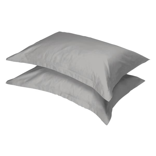 Oxford Grey Cotton 200tc Pillowcase Pair