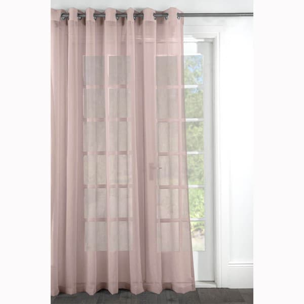 Blush Mystical Voile Crushed Curtain