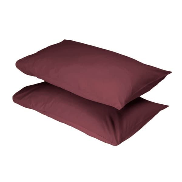Burgundy 300tc Egyptian Cotton Pillowcase Pair