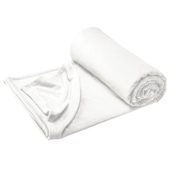 Shimmersoft White Throw