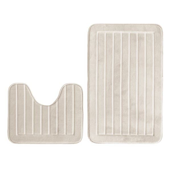 Nude Memory Foam Bath Mat Set