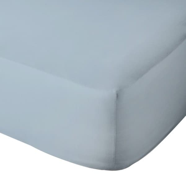 Powder Blue Polycotton 144tc Fitted Sheet