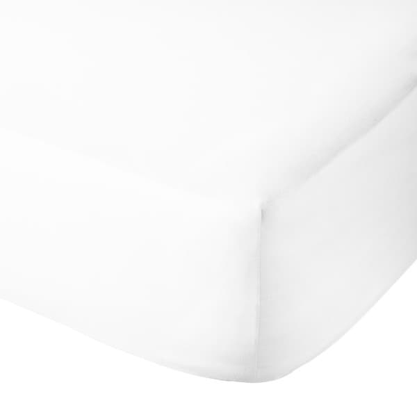 White Polycotton 144tc Fitted Sheet