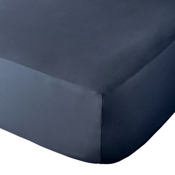 Midnight Blue Cotton 200tc Fitted Sheet
