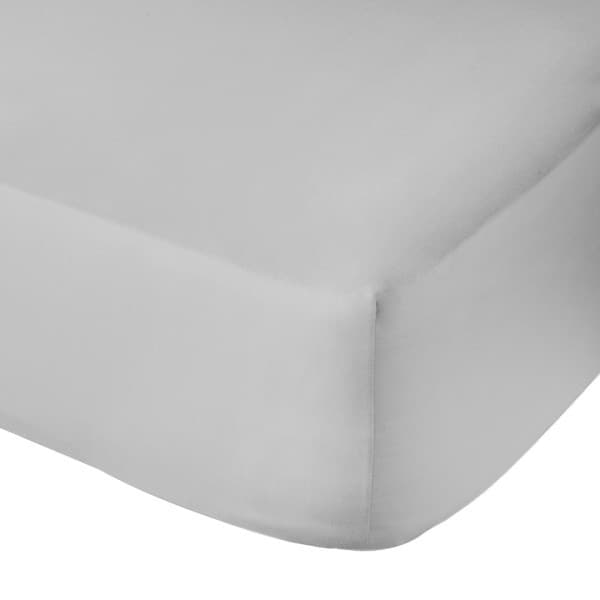 GREY SUPIMA COTTON 450TC FITTED SHEET