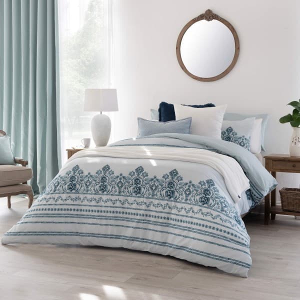 IZABEL DUCK EGG DUVET COVER SET