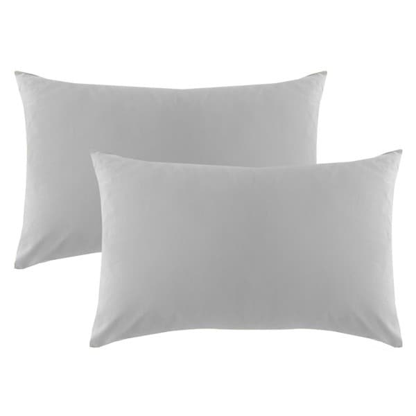 Grey Cotton 200tc Pillowcase Pair