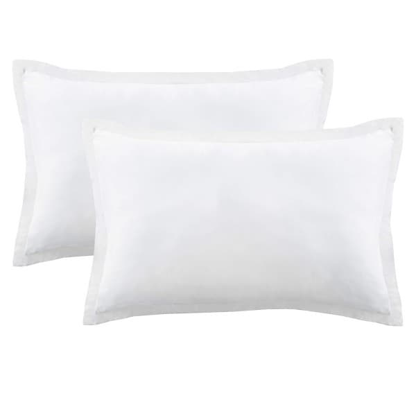 Oxford White Washed Cotton Pillowcase Pair