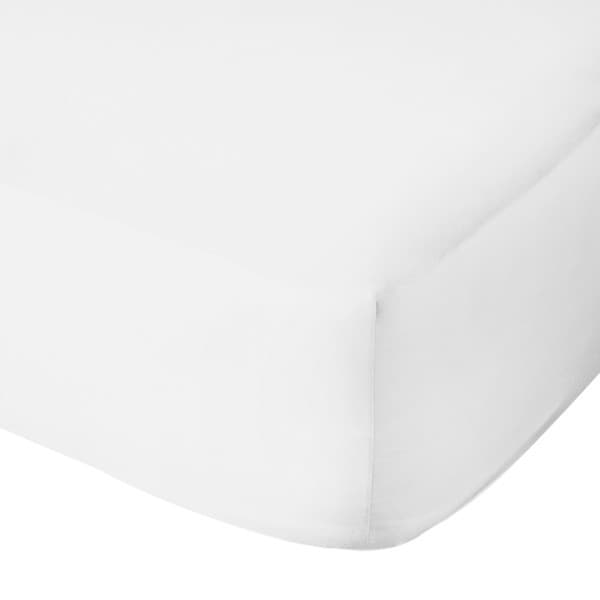 White Cotton 600tc Fitted Sheet