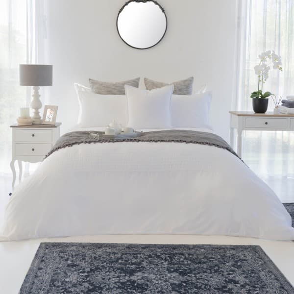 VERONA WHITE 600TC EGYPTIAN COTTON DUVET COVER SET