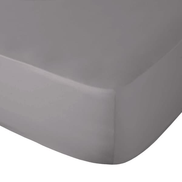 GREY 600TC EGYPTIAN COTTON FITTED SHEET
