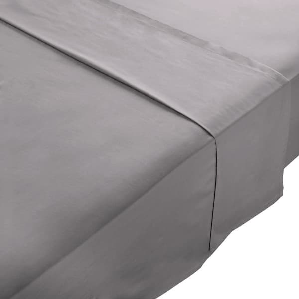 GREY 600TC EGYPTIAN COTTON FLAT SHEET