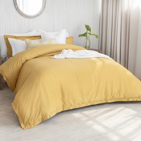 Oxford Honey 300tc Egyptian Cotton Duvet Cover Set