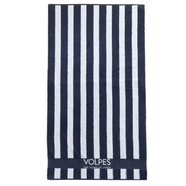 LUXURY VOLPES NAVY BEACH TOWEL