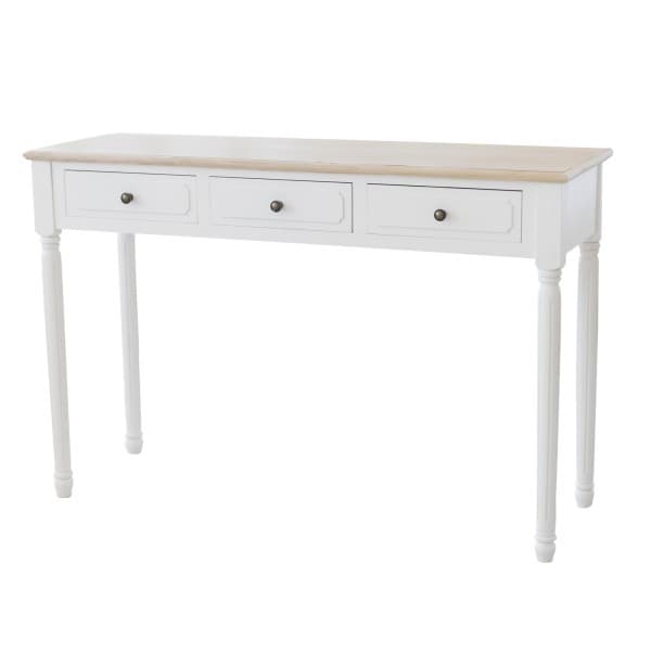 BEATRICE WHITE & NATURAL CONSOLE