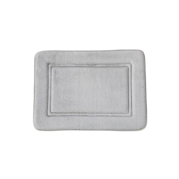 GREY MEMORY FOAM BATH RUG