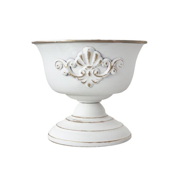 WHITE SMALL METAL POT