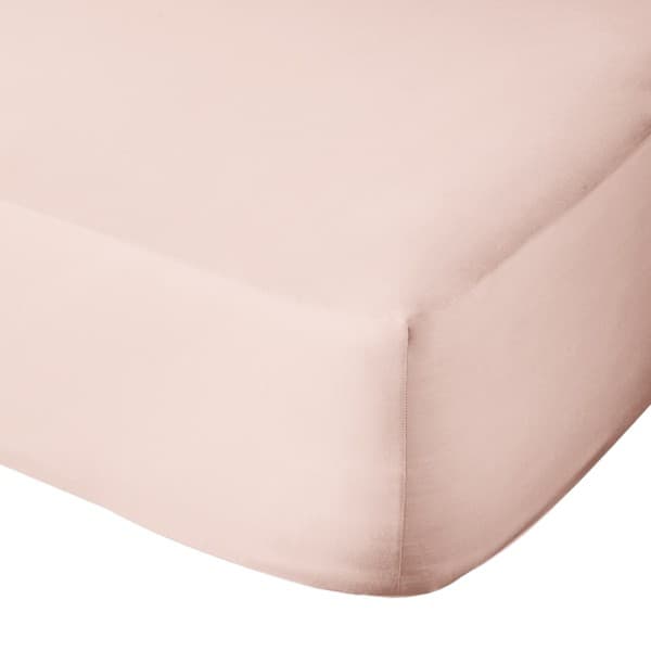 Peach 200tc Cotton Fitted Sheet