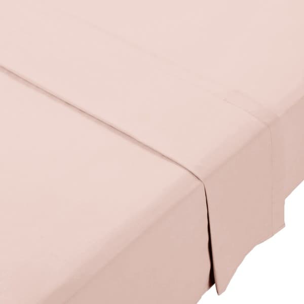Peach 200tc Cotton Flat Sheet