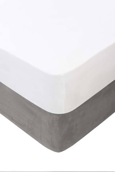 White Brushed Cotton Fitted Sheet