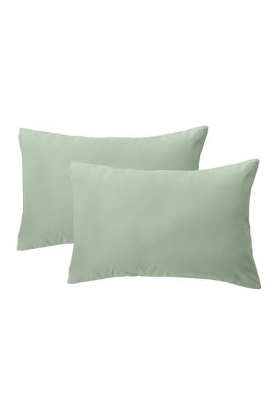 Sage Brushed Cotton Pillowcase Pair