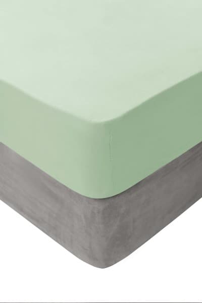 Sage Brushed Cotton Fitted Sheet