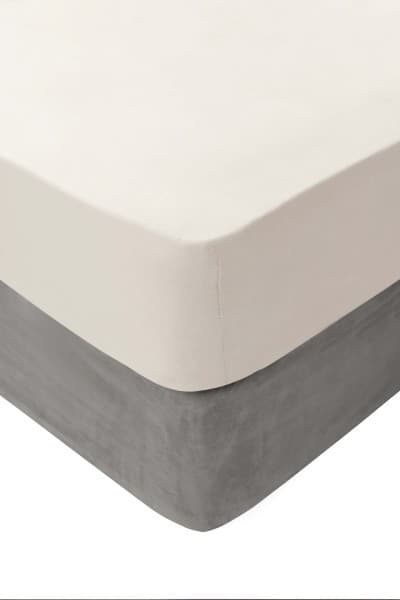 Nude Brushed Cotton Fitted Sheet