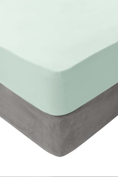 Duck Egg Brushed Cotton Fitted Sheet