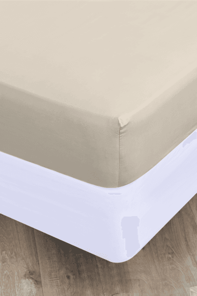 Nude Polycotton 144tc Fitted Sheet