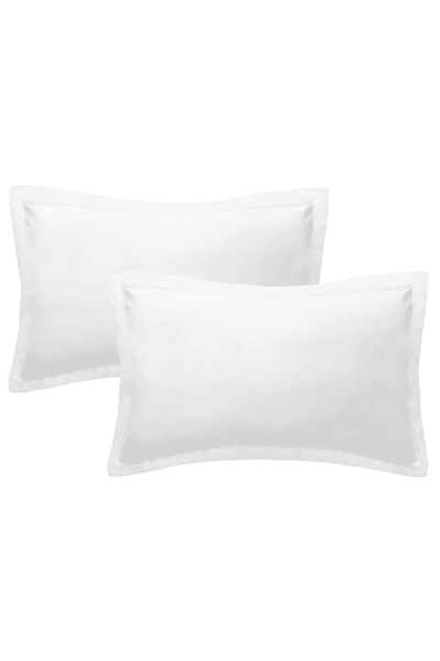 Oxford White Polycotton 144tc Pillowcase Pair