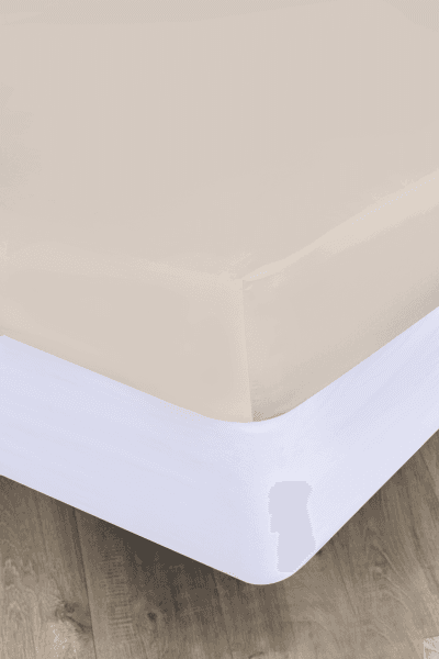 Natural 300tc Egyptian Cotton Fitted Sheet