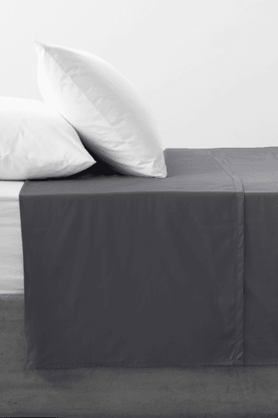 CHARCOAL 600TC EGYPTIAN COTTON FLAT SHEET
