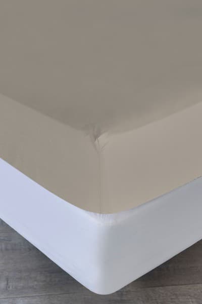Natural Washed Cotton  Fitted Sheet
