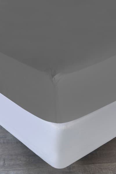 Charcoal Washed Cotton Fitted Sheet