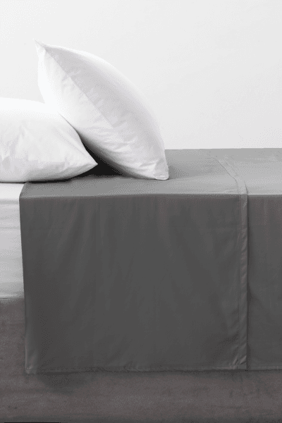 Charcoal 200tc Cotton Flat Sheet