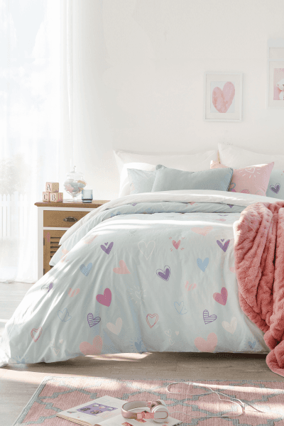 LULU DUCK EGG DUVET COVER SET