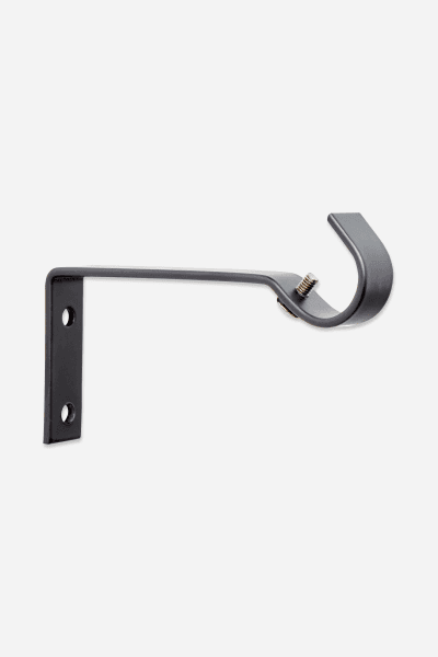 BLACK STEEL SINGLE CURTAIN BRACKET