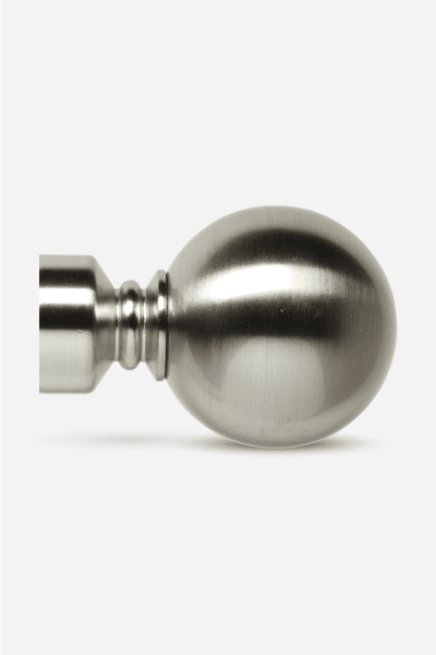 BRUSHED SILVER 25MM STEEL SOLID FINIAL BALL