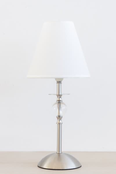 SATIN CHROME WHITE LAMP